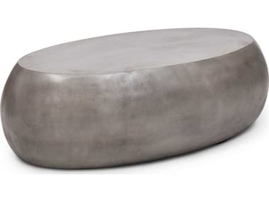 Urbia Pebble Dark Grey 55'' Wide Oval Coffee Table URBVGSPEBBLECT