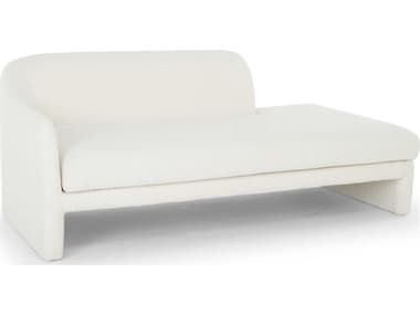 Urbia Metro Aksel White Boucle Pine Wood Upholstered LAF Daybed Bed URBVSDAKSELLHFWHT