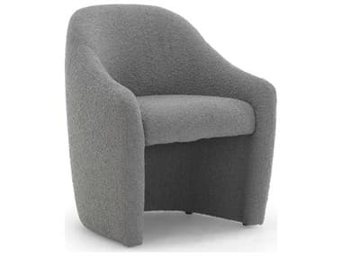 Urbia Metro Nora Pine Wood Gray Fabric Upholstered Arm Dining Chair URBVSDNORADCCHAR