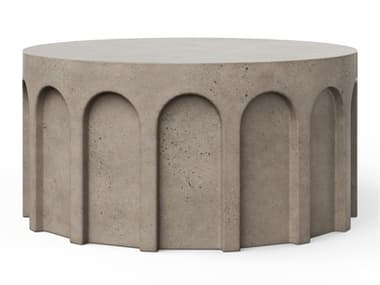 Urbia Outdoor Mixx Dark Grey Concrete Round Coffee Table UROVGSATLASCT