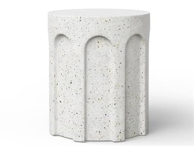 Urbia Outdoor Mixx Ivory Terrazzo Concrete Bar Stool UROVGSATLASSTOOLIVTZ1