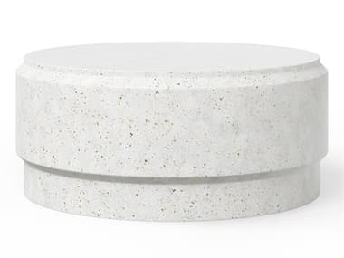 Urbia Outdoor Mixx Ivory Terrazzo Concrete Round Coffee Table UROVGSBARRCT39IVTZ1