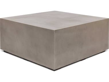 Urbia Outdoor Bloc Dark Grey 39'' Concrete Square Coffee Table UROVGSBLOC40SQ