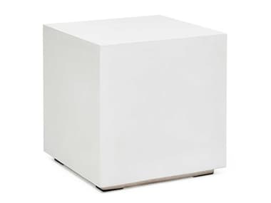 Urbia Outdoor Bloc Ivory 21'' Concrete Square End Table UROVGSBLOCETW