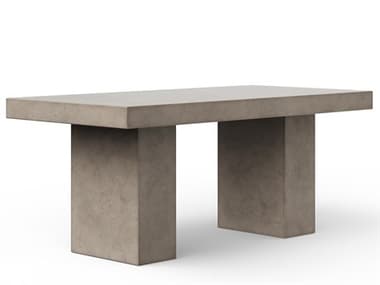 Urbia Outdoor Mixx Dark Grey Concrete Rectangular Dining Table UROVGSELCOR6