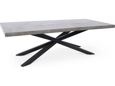 Urbia Outdoor Mixx Dark Grey Black Concrete Rectangular Dining Table UROVGSHUNTERDT