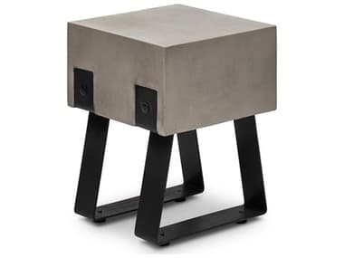 Urbia Outdoor Industrial Dark Grey / Black Steel Concrete Dining Chair UROVGSINDSTSTOOL