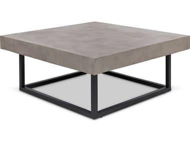 Urbia Outdoor Miami Dark Grey / Black 41'' Wide Steel Square Coffee Table UROVGSMIAMISQCT