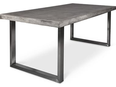 Urbia Outdoor Mixx Dark Grey Brushed Stainless Steel Concrete Rectangular Dining Table UROVGSMILLERGDT