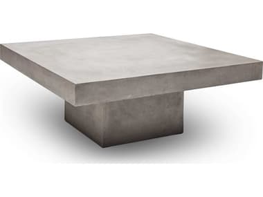 Urbia Outdoor Una Dark Grey 43'' Concrete Rectangular Coffee Table UROVGSUNASQCT
