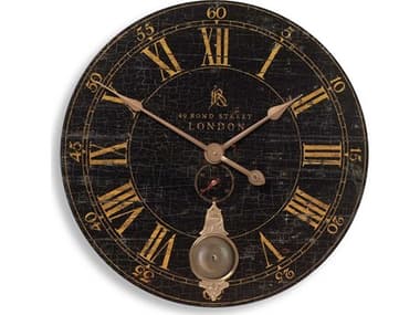 Uttermost Bond Street 30" Black Wall Clock UT06030
