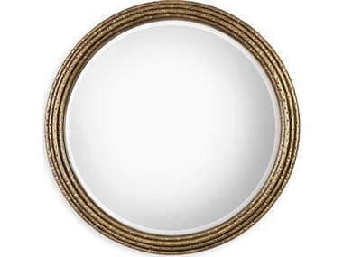 Uttermost Spera Antique Gold Round Wall Mirror UT09183