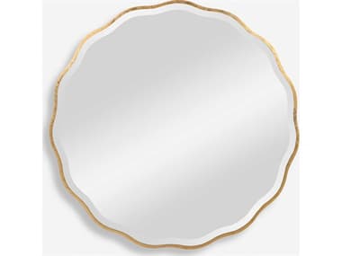 Uttermost Aneta Aged Gold Round Wall Mirror UT09611