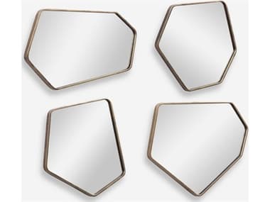 Uttermost Linneah Aged Gold Wall Mirror Set of 4 UT09616