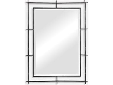 Uttermost Ironworks Distressed Deep Ebony Rectangular Wall Mirror UT09674