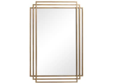 Uttermost Amherst Distressed Brushed Gold 24''W x 37''H Rectangular Wall Mirror UT09688
