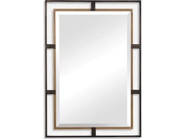 Uttermost Carrizo Distressed Rustic Bronze Rectangular Wall Mirror UT09711