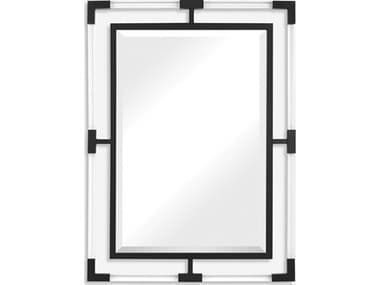 Uttermost Balkan Matte Black Rectangular Wall Mirror UT09713