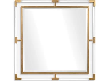Uttermost Balkan Metallic Gold Leaf Square Wall Mirror UT09714