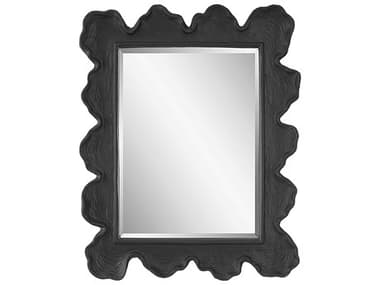 Uttermost Sea Coral 
Black Rectangular Wall Mirror UT09775