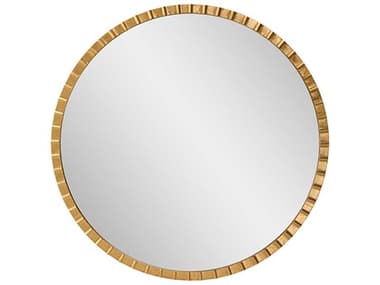 Uttermost Dandridge Gold Leaf 42'' Wide Round Wall Mirror UT09781