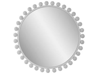 Uttermost Cyra Matte White 44'' Wide Round Wall Mirror UT09788