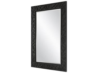 Uttermost Everest Satin Black Rectangular Wall Mirror UT09803