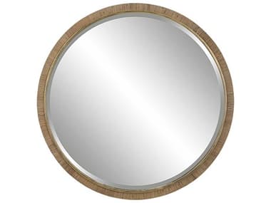 Uttermost Paradise Natural / Gold Leaf 39'' Round Wall Mirror UT09849