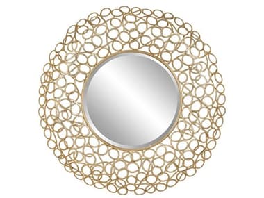 Uttermost Swirl Gold Round Wall Mirror UT09850