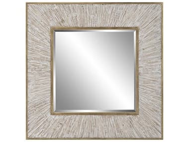 Uttermost Wharton Whitewash 41'' Square Wall Mirror UT09854