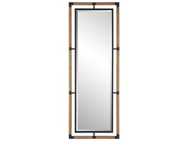 Uttermost Melville Textured Rust Black Rectangular Wall Mirror UT09925