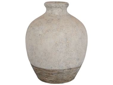 Uttermost Fernandina White Wash Distressed Rust Brown Vase UT17117