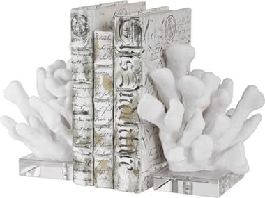 Uttermost Charbel Textured White Bookend UT17549