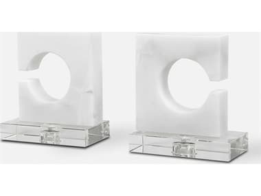 Uttermost Clarin White / Gray Bookends Set of 2 UT17864