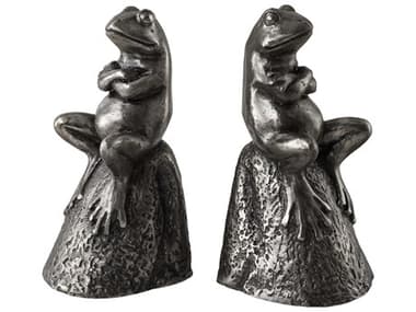 Uttermost Daydreaming Frogs Aged Silver Bookends (Set of 2) UT18150