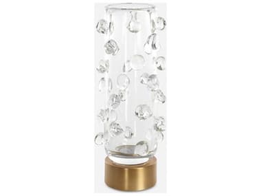 Uttermost Aura Clear Brushed Brass Vase UT18182