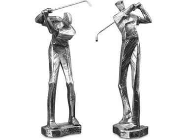 Uttermost Practice Shot Metallic Statues Set of 2 UT19675