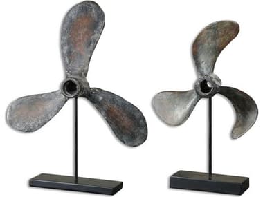 Uttermost Propellers Rust Sculpture Set of 2 UT19947