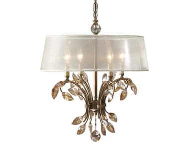 Uttermost Alenya 4-Light Burnished Gold Crystal Candelabra Chandelier UT21245