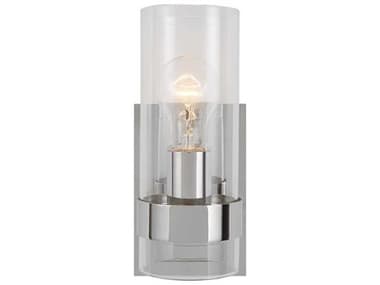 Uttermost Cardiff 10" Tall 1-Light Polished Nickel Glass Wall Sconce UT22550
