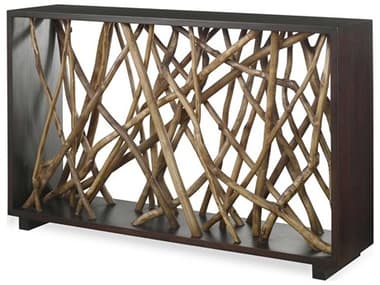 Uttermost Teak Maze Rectangular Wood Rich Walnut Stain Console Table UT22901