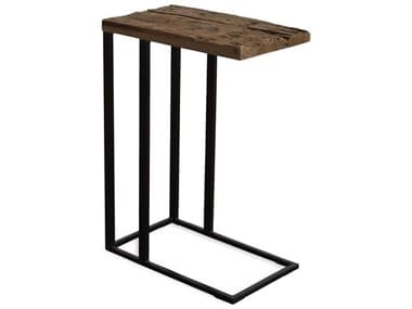 Uttermost Union Rectangular Wood Natural Black End Table UT22906