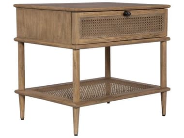 Uttermost Coast Rattan Cane Rectangular Wood Soft Oak End Table UT22917