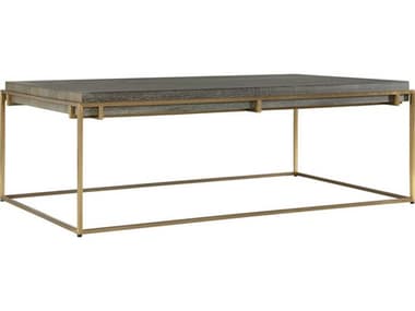 Uttermost Surround Rectangular Wood Brushed Brass Coffee Table UT22975