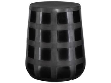 Uttermost Matte Black Accent Stool UT22987