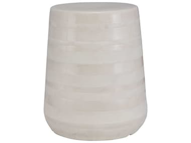 Uttermost Matte White Accent Stool UT22988