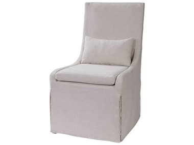 Uttermost Coley White Linen Side Dining Chair UT23493