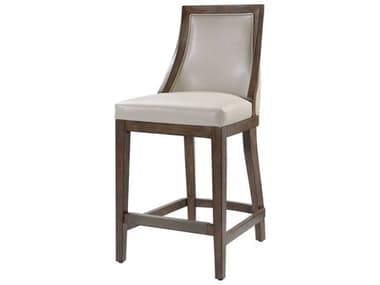 Uttermost Purcell Leather Solid Wood Cappuccino Counter Stool UT23501