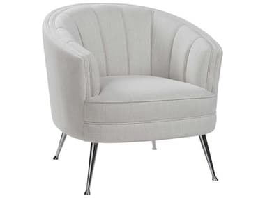 Uttermost Janie Cream / Polished Nickel Accent Chair UT23510