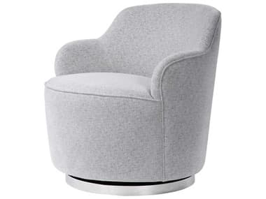 Uttermost Hobart Natural Stone / Polished Nickel Swivel Accent Chair UT23529